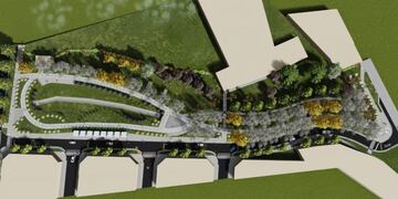 parque lineal en el Acceso Sur