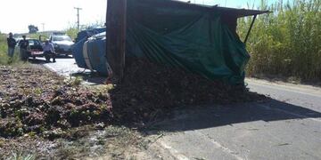 El vuelco se produjo en calle La Plata\u002E