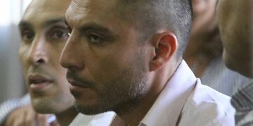 Marcelo Javier Amaya (41), Aníbal Damián Luna (39), Néstor Enrique Miranda (31) y Fabio Marcelo García (32) son los cuatro policías de Mendoza que están siendo juzgados por el secuestro extorsivo de la hija de un empresario mendocino\u002E