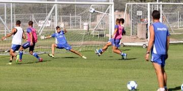 El Tomba en pleno entrenamiento.