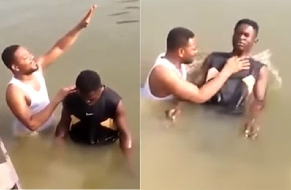 Terrible video: un joven murió ahogado cuando lo bautizaban en un río