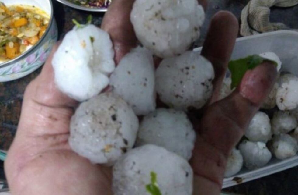 Diluvio y granizo en Pergamino: el temporal provocó destrozos