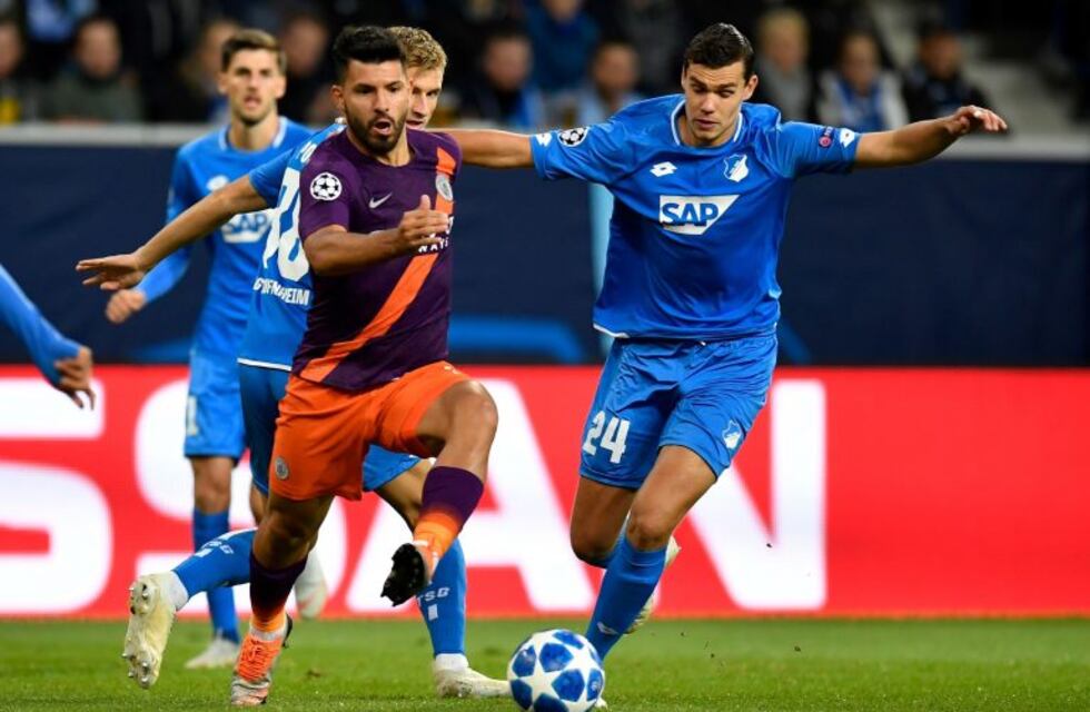 Con gol de Agüero, Manchester City superó 2-1 al Hoffenheim por la Champions League