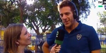 Del Potro fue a ver el superclásico (Web)