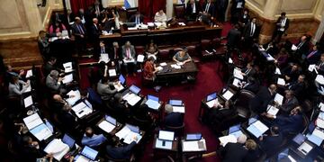 Primera sesión ordinaria del año del Senado argentino el 21/03/2018 en Buenos Aires, Argentina\u002E Foto: Osvaldo Fanton/telam/dpa +++ dpa-fotografia +++ ciudad de buenos aires  primera sesion en la camara de senadores camara de senadores