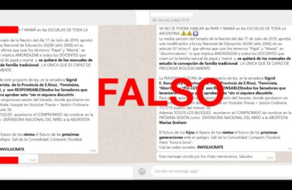 Es falso que ya no se va a poder hablar más de papá y mamá en las escuelas