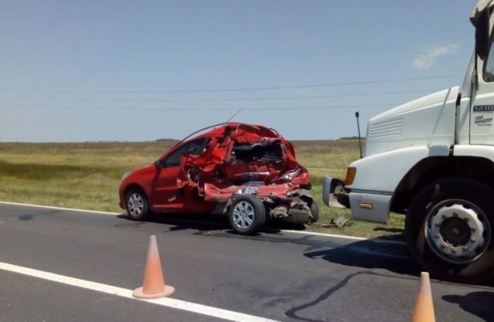 Un herido grave tras un choque en la ruta 7, en cercanías de Vicuña Mackenna
