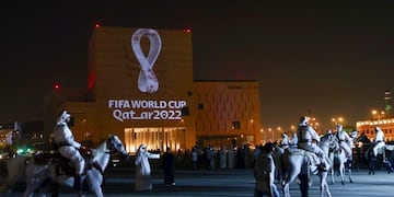 La FIFA presentó el logo del Mundial de Qatar 2022\u002E (AFP)