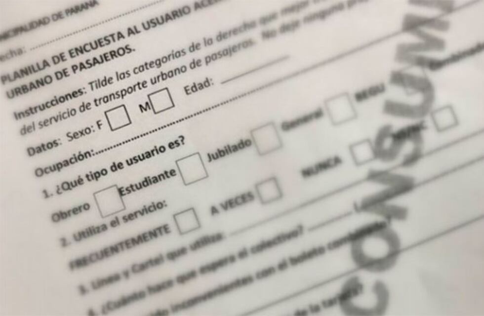 Realizan en Paraná una encuesta sobre el trasporte público urbano