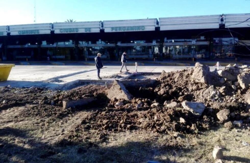 Continúan las obras en la Terminal de Omnibus