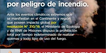 Misiones prohibido quemar