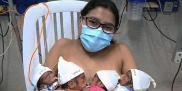 Adriana, mamá salteña de cuatrillizos (Foto de La Nación)