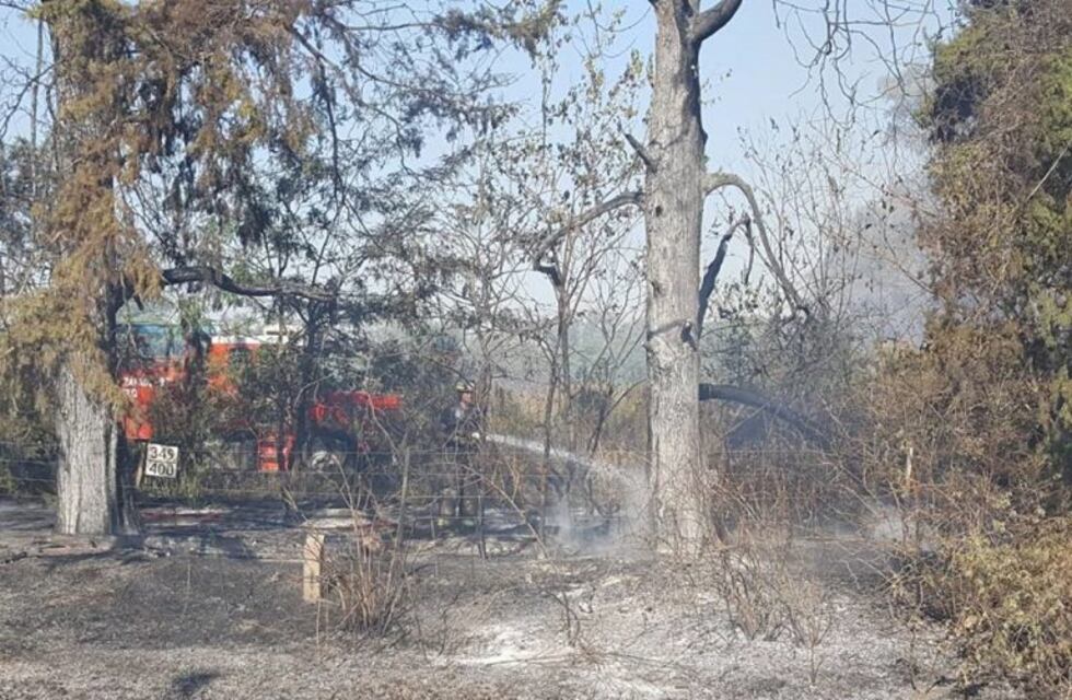 Un incendio en un campo ubicado a la vera de la ruta 11 provocó un corte de tránsito