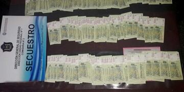 Salta: detuvieron a dos hombres con más de 100 mil pesos truchos\u002E (Policía de Salta)