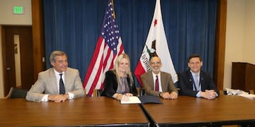 La secretaria de Energía Verónica Geese firmó el convenio en Estados Unidos\u002E (Gobernación)