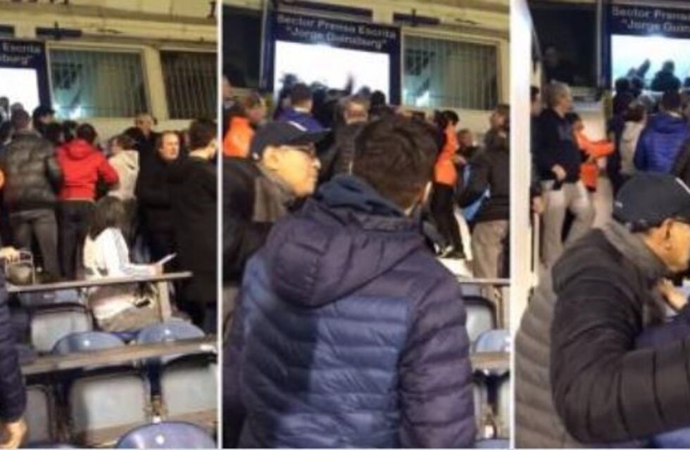 Dos hinchas de Racing gritaron el gol del empate y se armó lío en Vélez