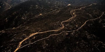 Las sierras, devastadas por el paso del fuego\u002E