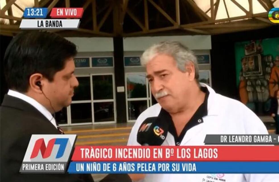 El doctor que está atendiendo al menor herido en el incendio: "El chiquito está gravísimo"