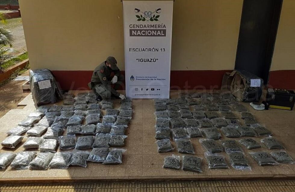 Quiso despachar una encomienda con 53 kilos de marihuana