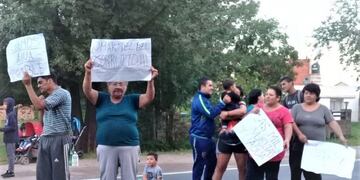 Corte de ruta en Valle Alegre