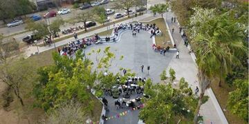 La nueva plaza Belgrano de Resistencia se viste de fiesta en este feriado\u002E