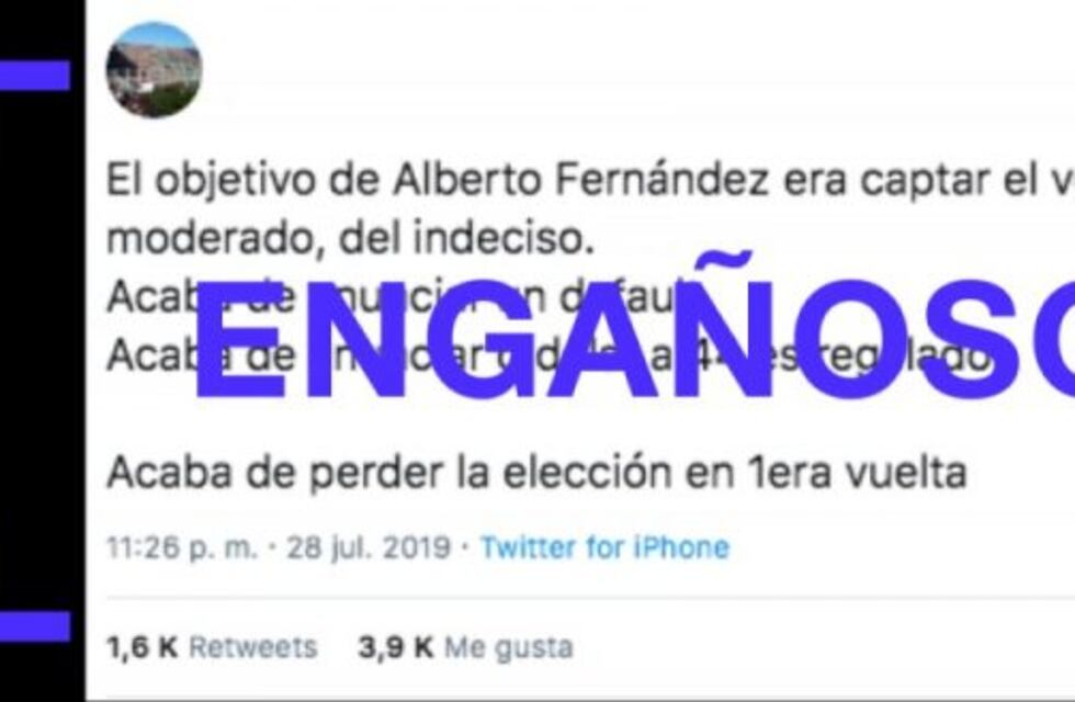 Es falso que Alberto Fernández anunció un default, aunque sí dijo que el dólar está retrasado
