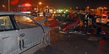 Choque entre Km 5 y Km 8\u002E Foto Juan Low