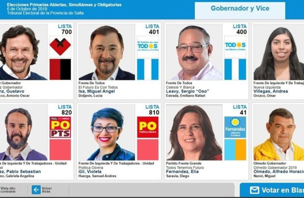 Elecciones en Salta: encontrá a tus precandidatos con el simulador de voto electrónico