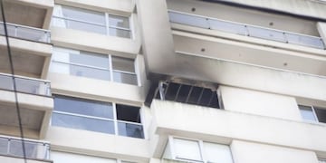 El departamento que habitaba, ubicado en el séptimo piso del edificio \