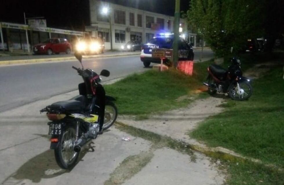 Brochero: choque de dos motos sobre calle Belgrano