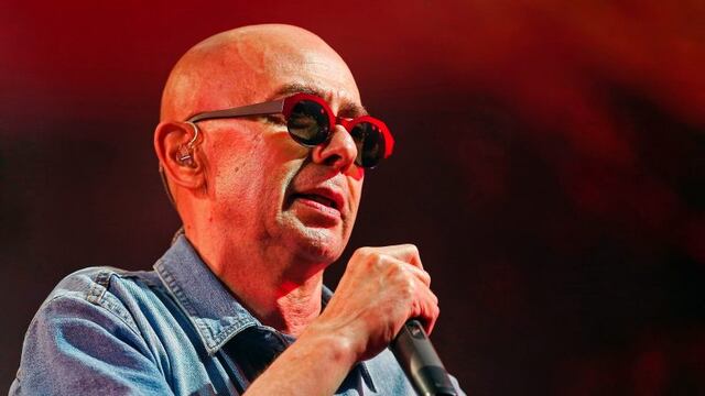 Argentine musician and song-writer Carlos Alberto Solari -better known for his nickname Indio- performs during his presentation in La Colmena, Olavarria, Buenos Aires province, late at night on March 11, 2017.  nTwo people were killed and many more injure