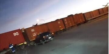 Chocó un tren de cargas de la formación Belgrano