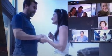 Salteña celebró su casamiento de forma virtual (Youtube)