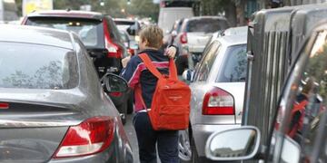 Doble fila en Rosario