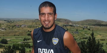 DYN36, TANDIL, 11/01/2013, VIATRI EN EL  ENTRENAMIENTO DE BOCA EN TANDIL FOTO:DYN/DIEGO HALIASZ/STR\u002E tandil lucas viatri pretemporada del equipo boca juniors futbol nota entrevista reportaje