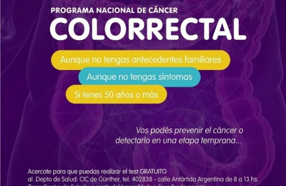 Se entregarán test de cáncer de colon y recto en forma gratuita en Oberá