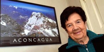 Nelly Noller, la primera argentina en llegar a la cima del cerro Aconcagua.