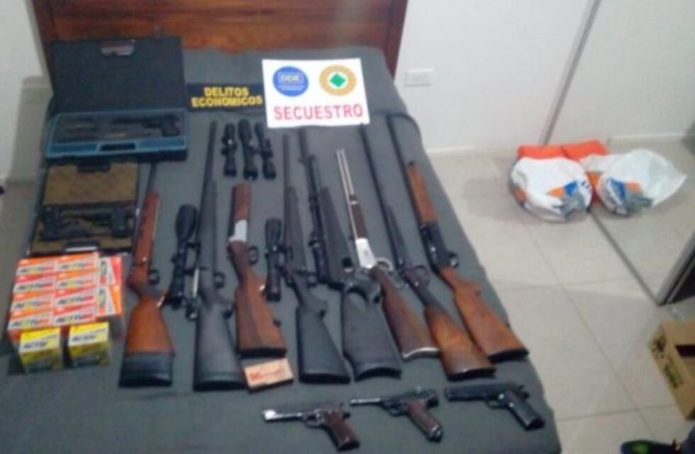 Secuestran 14 armas en la casa del hijo del exgobernador Montiel