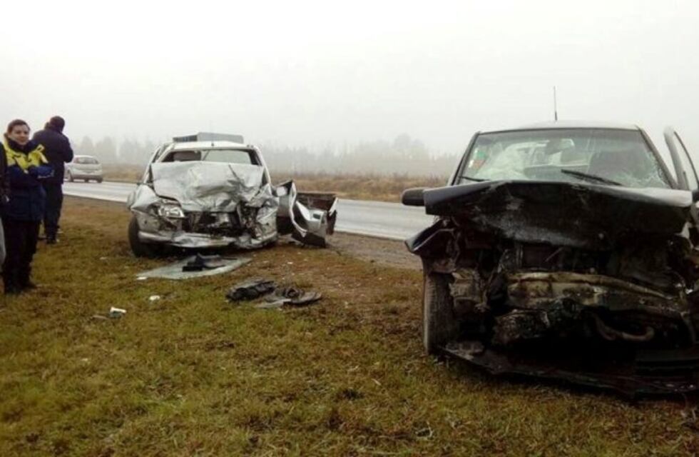 Choque frontal sobre la Ruta 188 a la altura del Km 26: no hubo víctimas fatales