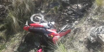 Accidente en moto