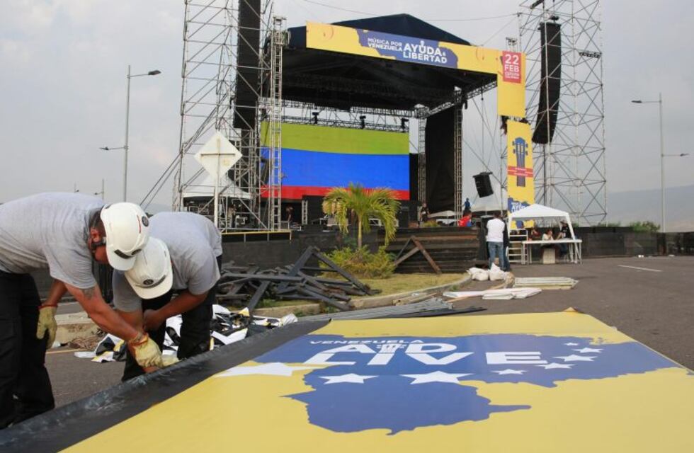 Venezuela: duelo de conciertos en la frontera por el ingreso de ayuda humanitaria