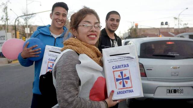 Importante colecta de Cáritas en Mendoza.