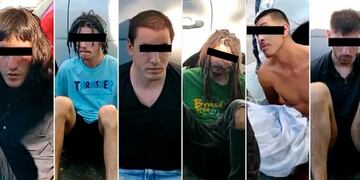 Los seis jóvenes detenidos, acusados de ser coautores de la violación en manada. Foto: Los Andes.