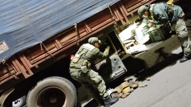 Camión con destino Iguazú fue interceptado con hojas de coca.