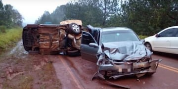 Aparatoso accidente en Campo Ramón: dos personas heridas.