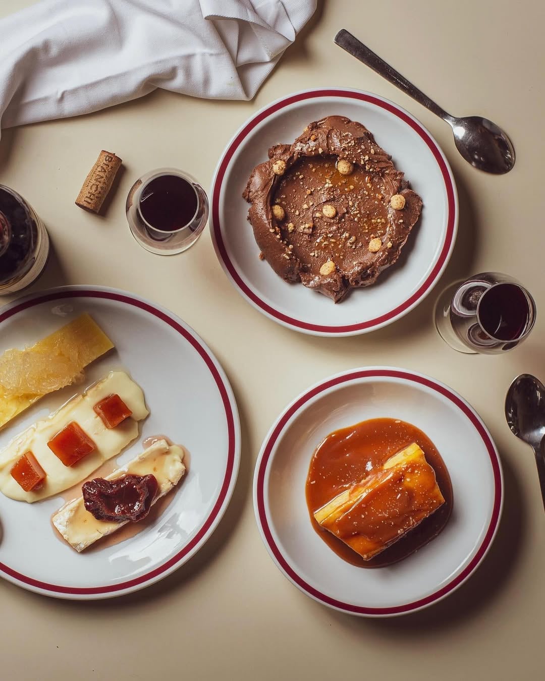 Opciones de postres.