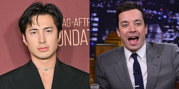 Jimmy Fallon y Hudson Williams de Heated Rivalry.