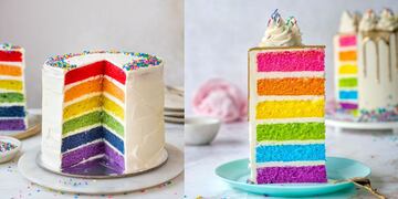 Cómo hacer una torta de cumpleaños arcoiris, un éxito entre los más chicos.