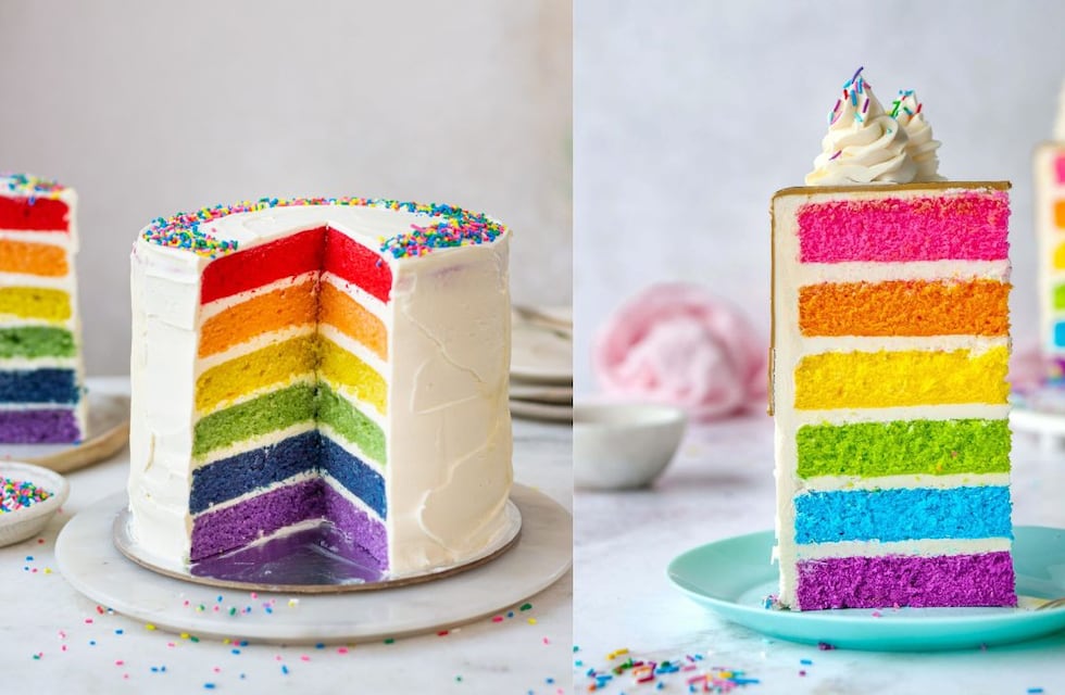Cómo hacer una torta de cumpleaños arcoíris, un éxito entre los más chicos