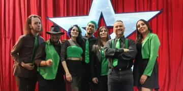 La banda platense cantó a cappella una canción del jurado y recibió una ovación del público.